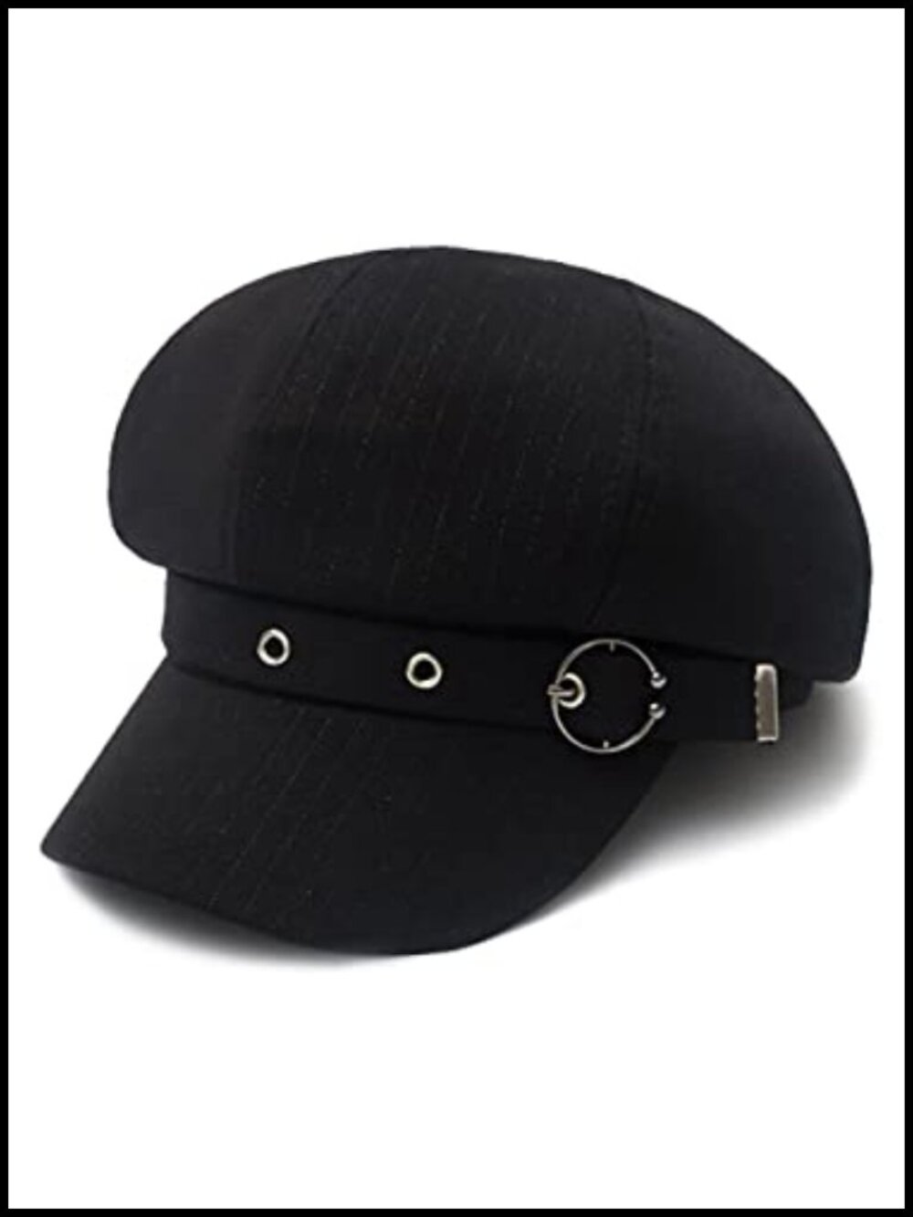 Women's Beret Newsboy Hat Cotton Striped Lightweight Fall Winter Cap